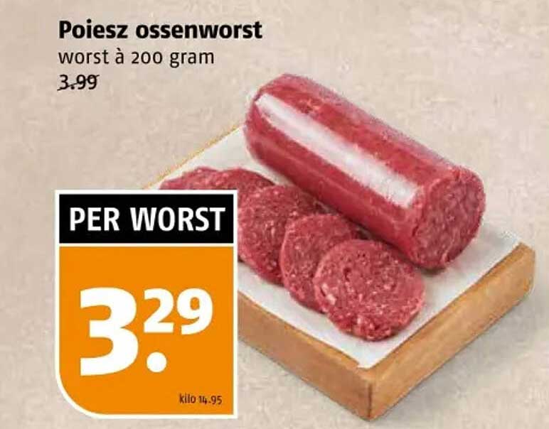 Poiesz ossenworst worst à 200 gram