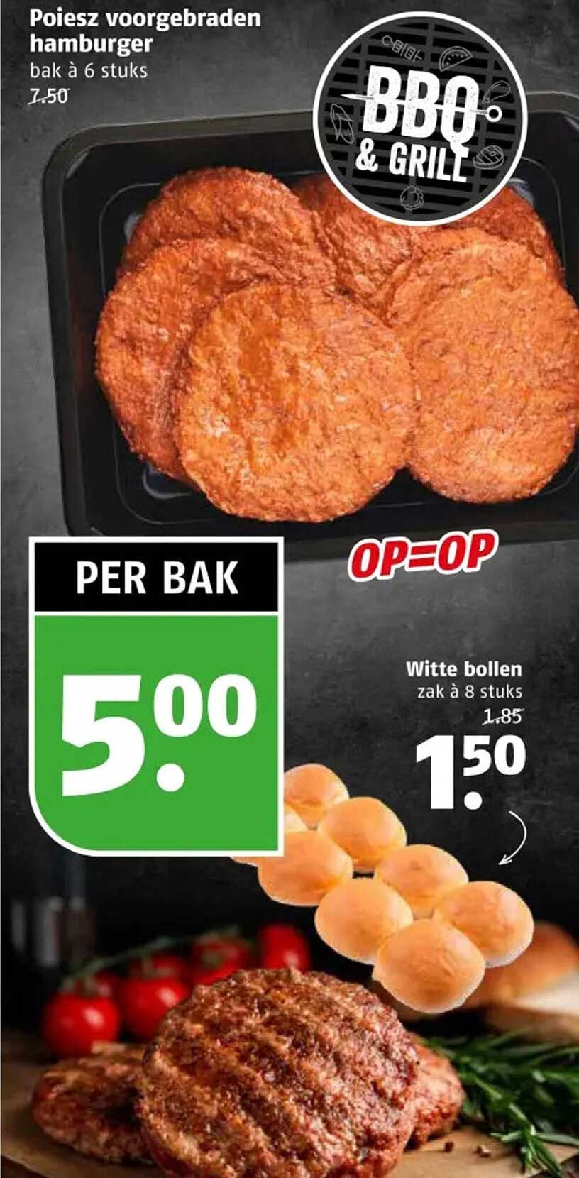 Poiesz voorgebakken hamburger