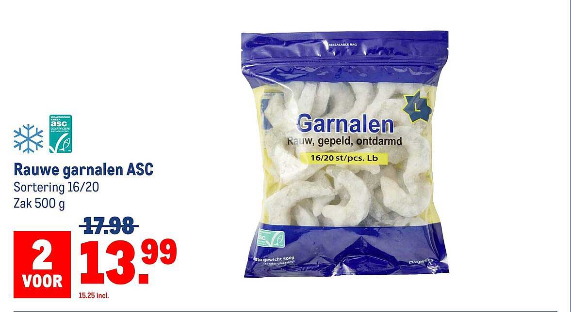 Rauwe garnalen ASC