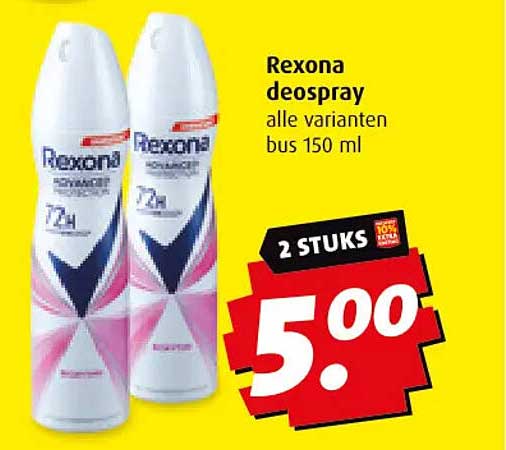 Rexona deospray alle varianten bus 150 ml