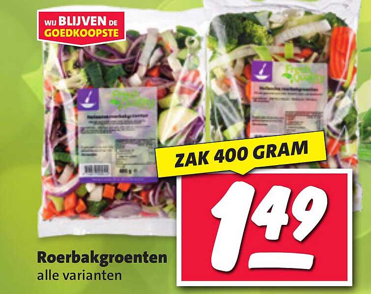 Roerbakgroenten alle varianten