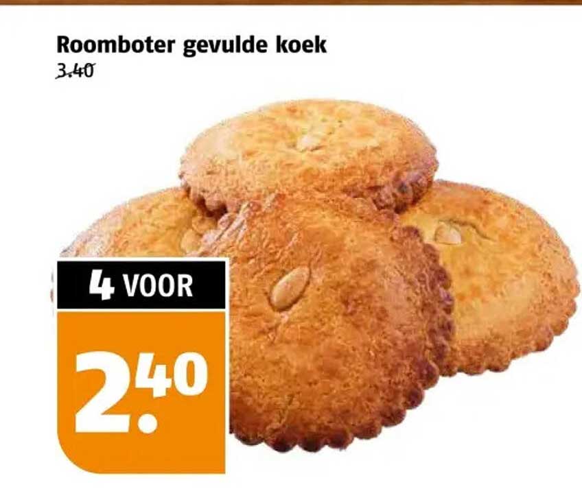 Roomboter gevulde koek