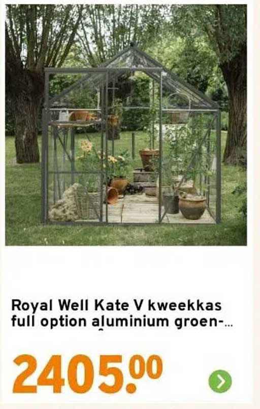 Royal Well Kate V kweekkas full option aluminium groen-
