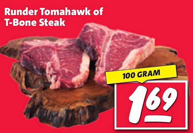Runder Tomahawk of T-Bone Steak