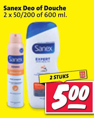 Sanex Deo of Douche 2 x 50/200 of 600 ml.