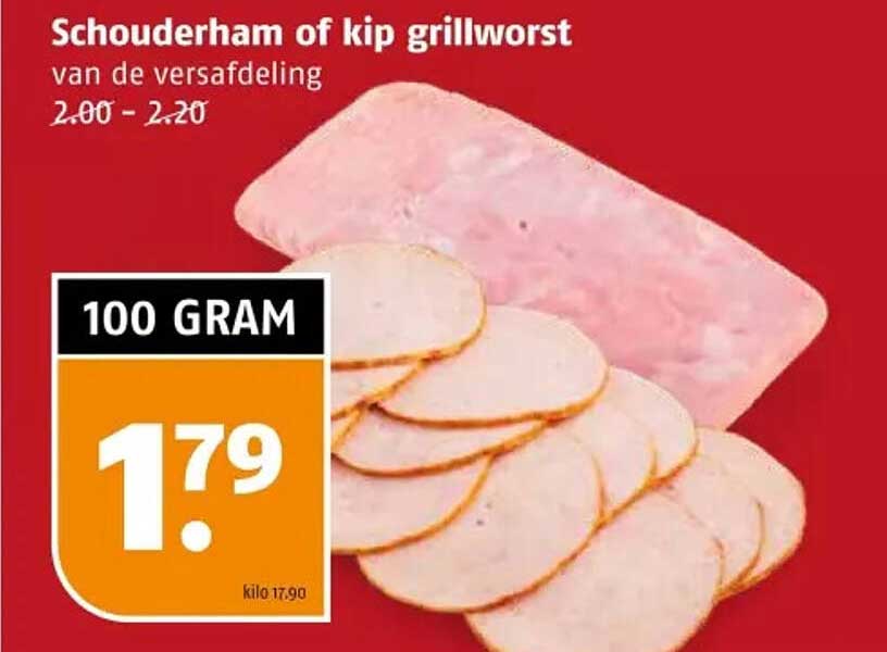 Schouderham of kip grillworst