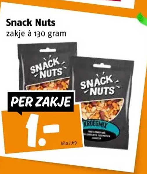 Snack Nuts zakje à 130 gram