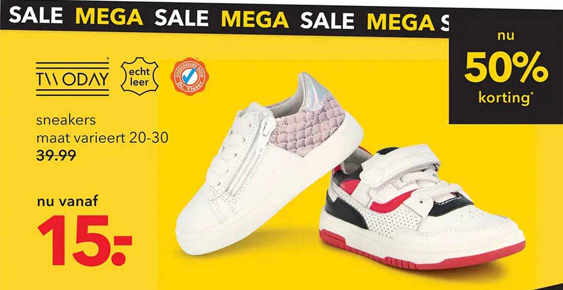 sneakers maat varieert 20-30
