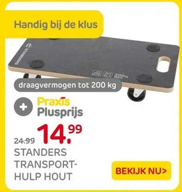 STANDERS TRANSPORT-HULP HOUT