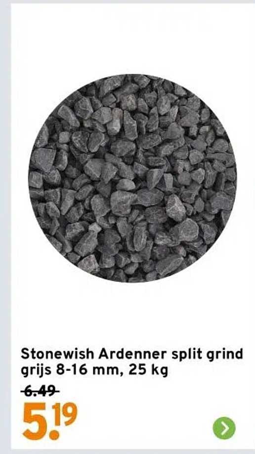 Stonewish Ardenner split grind grijs 8-16 mm, 25 kg