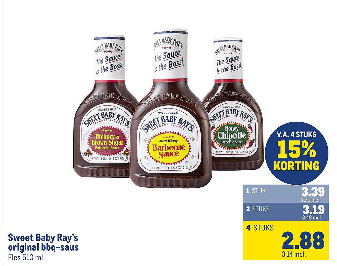 Sweet Baby Ray’s original bbq-saus