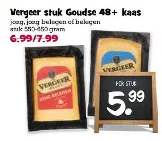 Vergeer stuk Goudse 48+ kaas