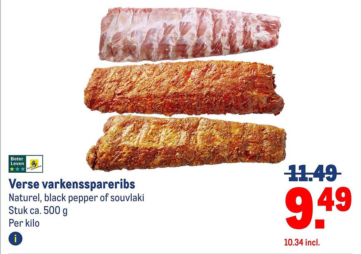 Verse varkensspareribs