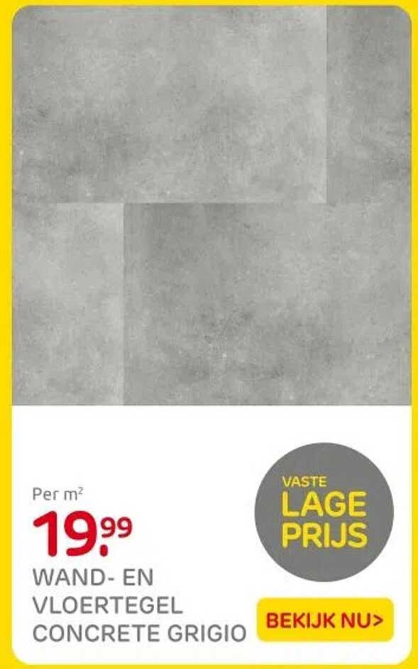WAND- EN VLOERTEGEL CONCRETE GRIGIO
