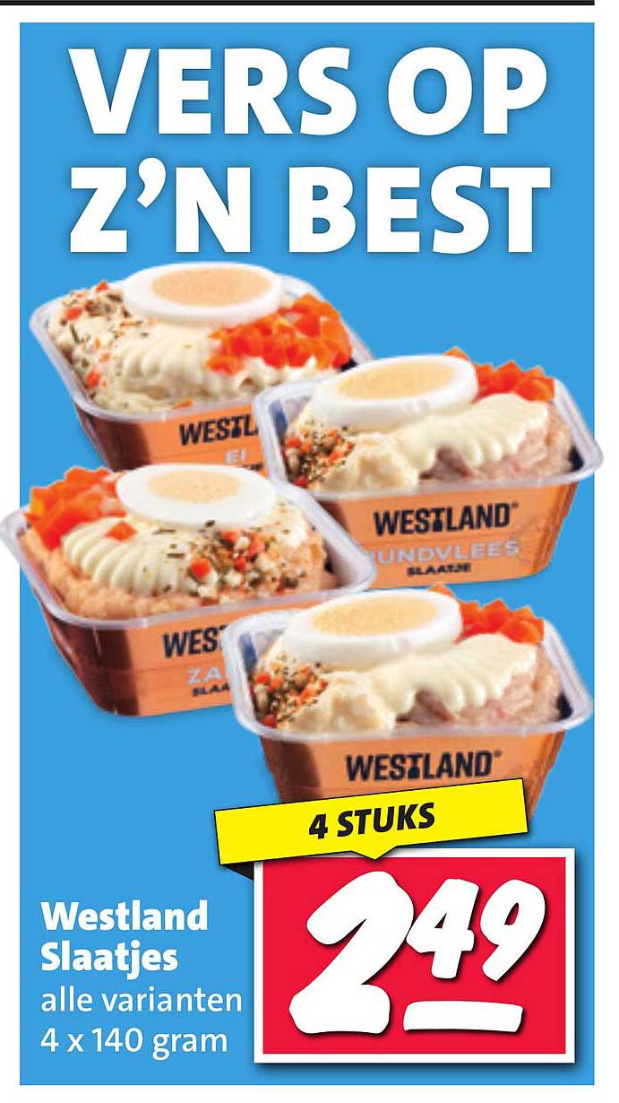 Westland Slaatjes alle varianten 4 x 140 gram