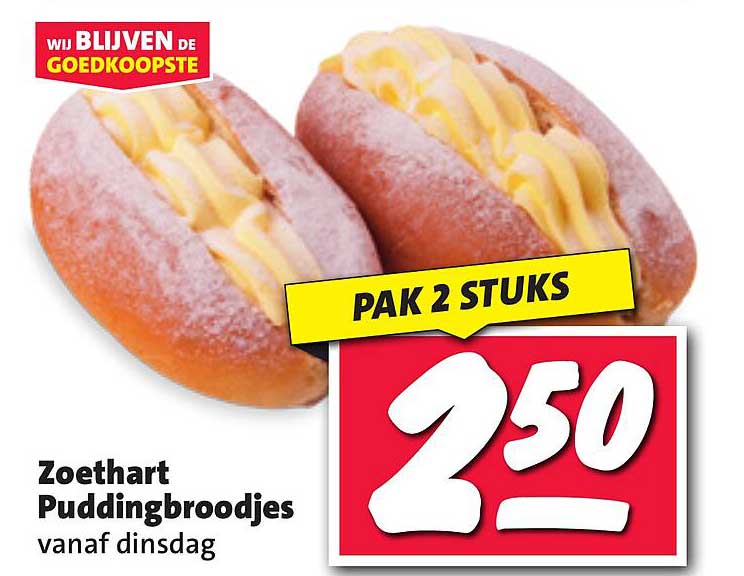 Zoethart Puddingbroodjes