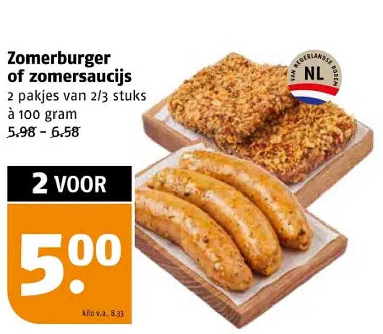 Zomerburger of zomersaucijs