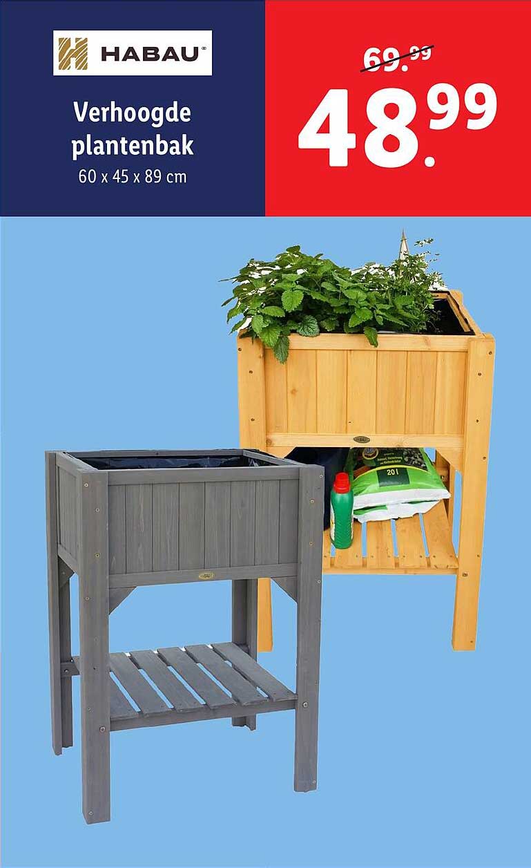 Extra Hoge Moestuinbak / 1.875 x 1.125 x 0.65m