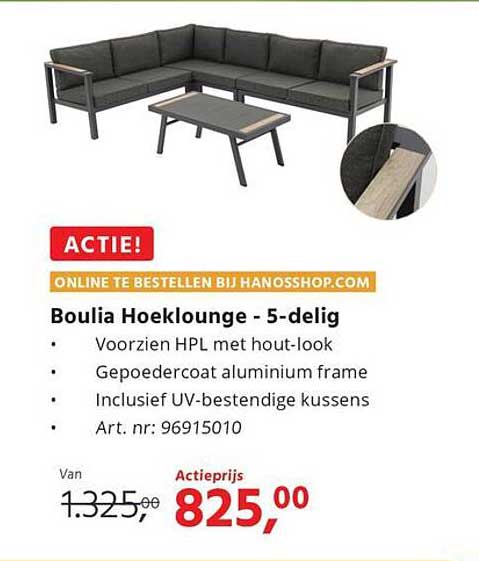 Boulia Hoeklounge - 5-delig
