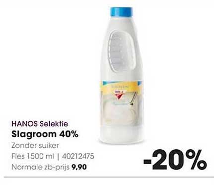 HANOS Selectie Slagroom 40%