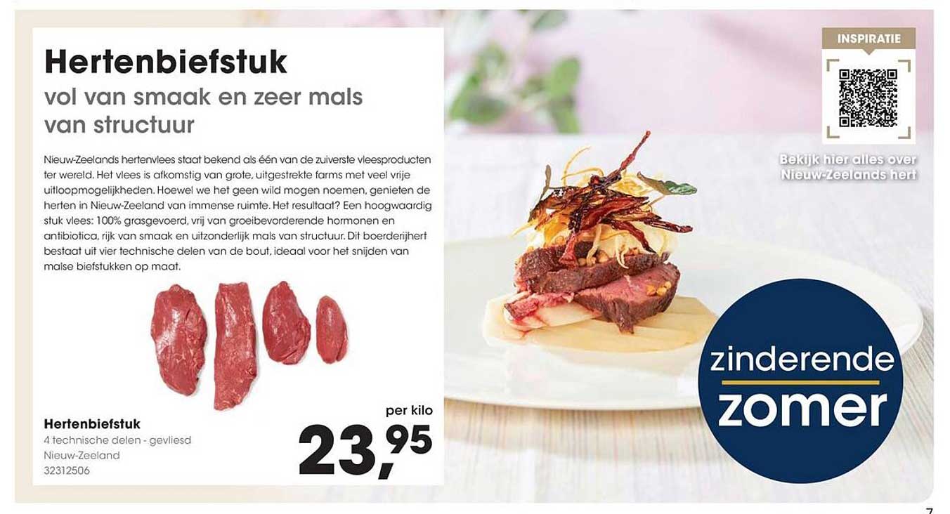 Hertenbiefstuk vol van smaak en zeer mals van structuur
