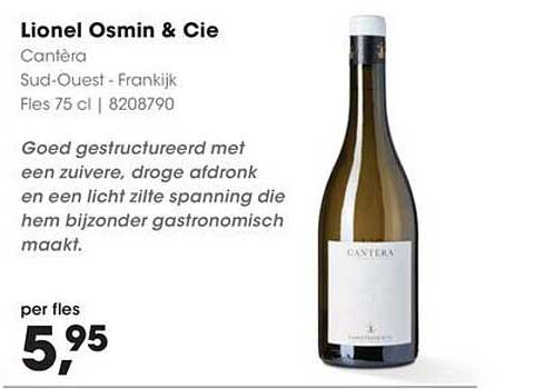 Lionel Osmin & Cie Cantèra Sud-Ouest - Fles 75 cl