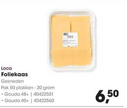 Loca Foliekaas Gesneden Pak 50 plakken - 20 gram