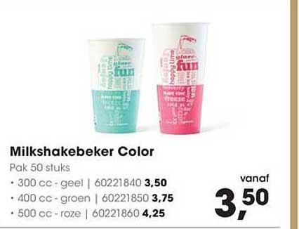 Milkshakebeker Color