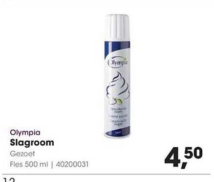 Olympia Slagroom Gezoet Fles 500 ml