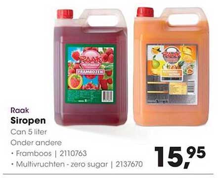 Raak Siropen Can 5 liter