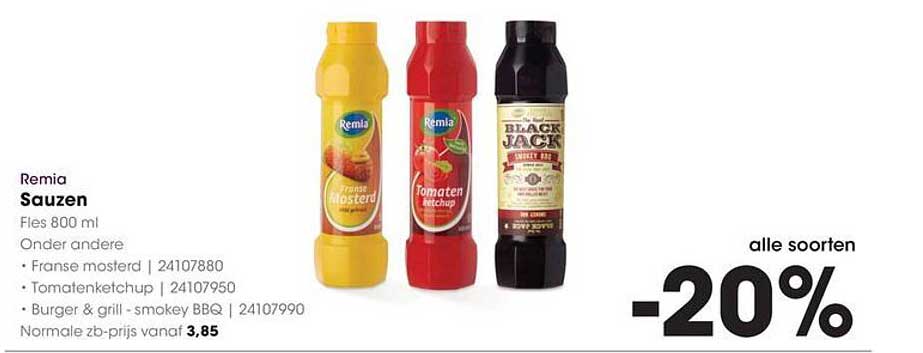 Remia Sauzen 800 ml -20%