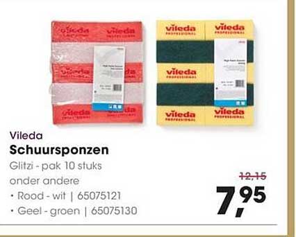 Vileda Schuurspongen Glitzi - pak 10 stuks