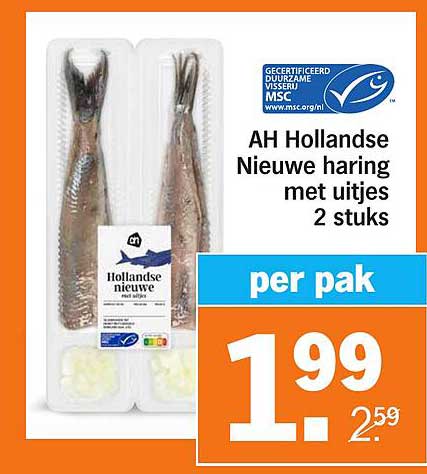 AH Hollandse Nieuwe haring met uitjes 2 stuks