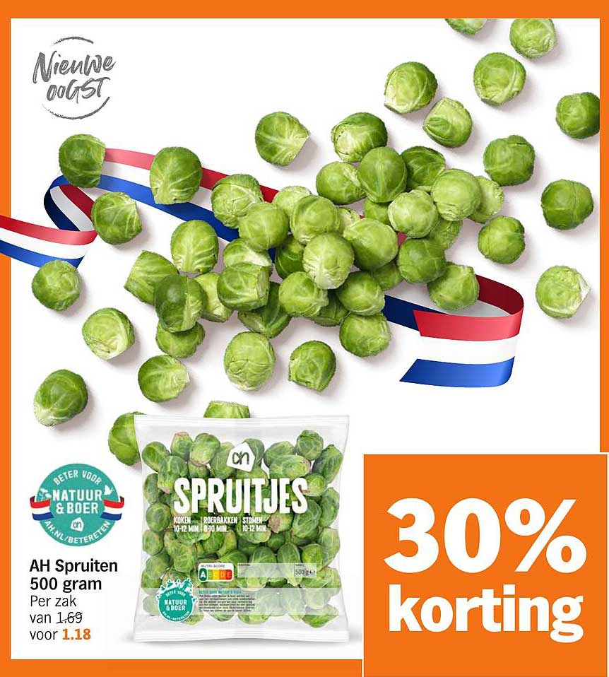 AH Spruiten 500 gram Per zak van 1,69 voor 1,18