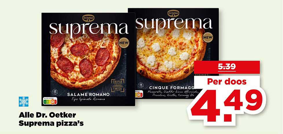 Alle Dr. Oetker Suprema pizza’s