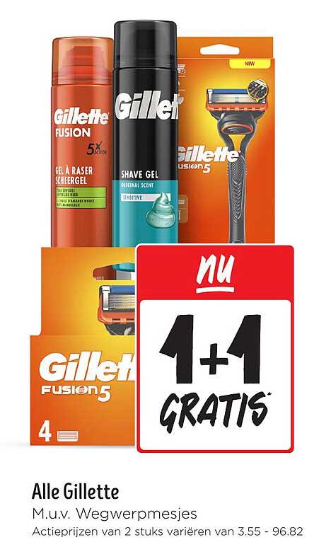 Alle Gillette M.u.v. Wegwerpmesjes