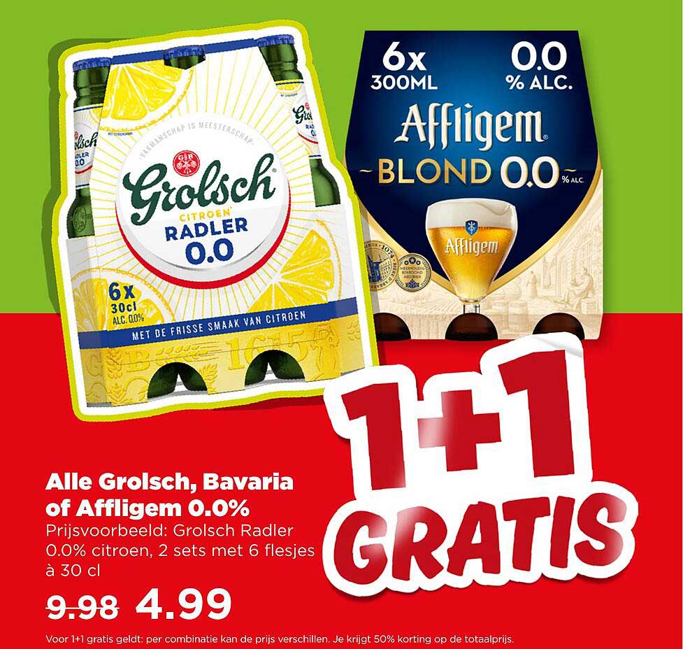 Alle Grolsch, Bavaria of Affligem 0.0%