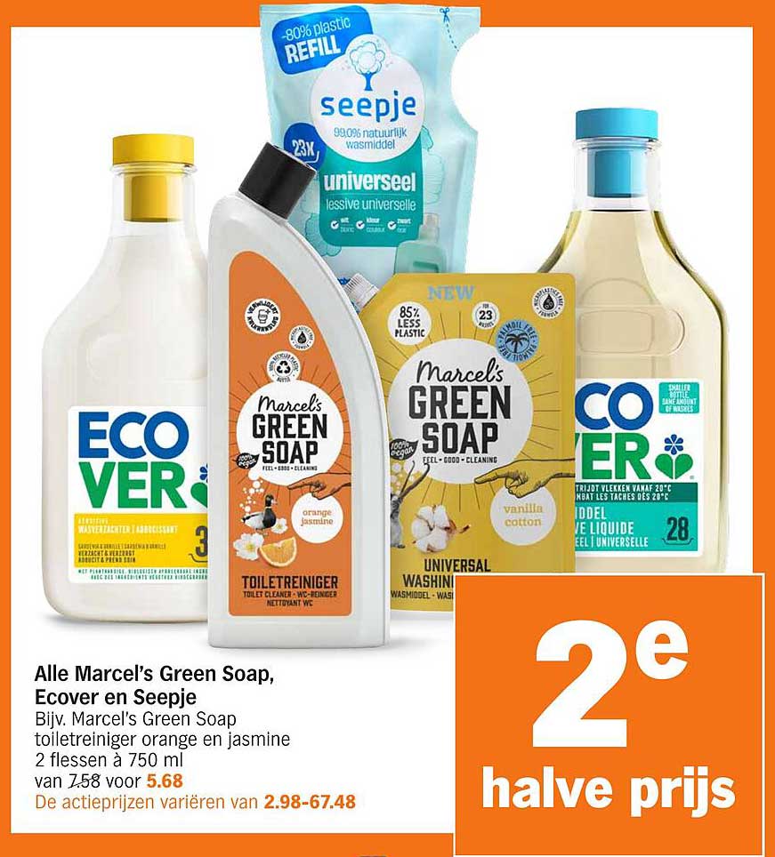 Alle Marcel’s Green Soap, Ecover en Seepje