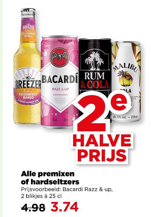 Alle premixen of hard seltzers