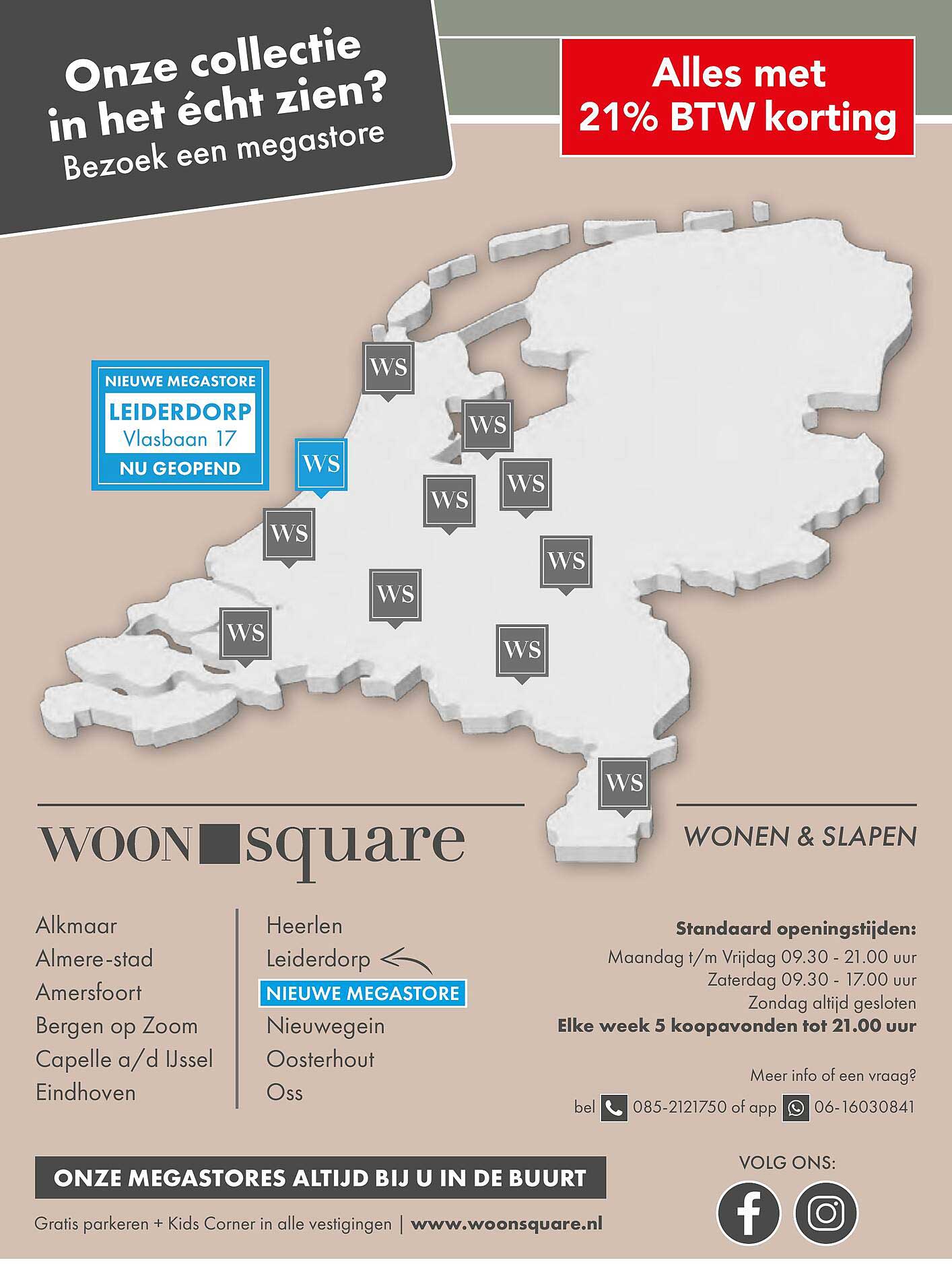 Alles met 21% BTW korting