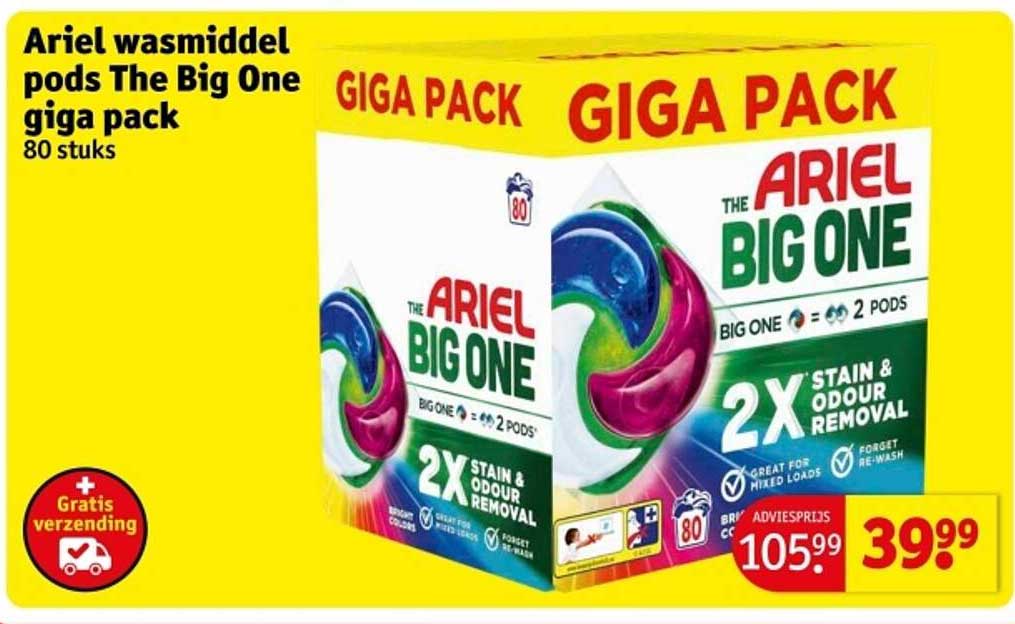 Ariel wasmiddel pods The Big One giga pack