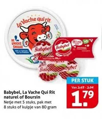 Babybel, La Vache Qui Rit naturel of Boursin