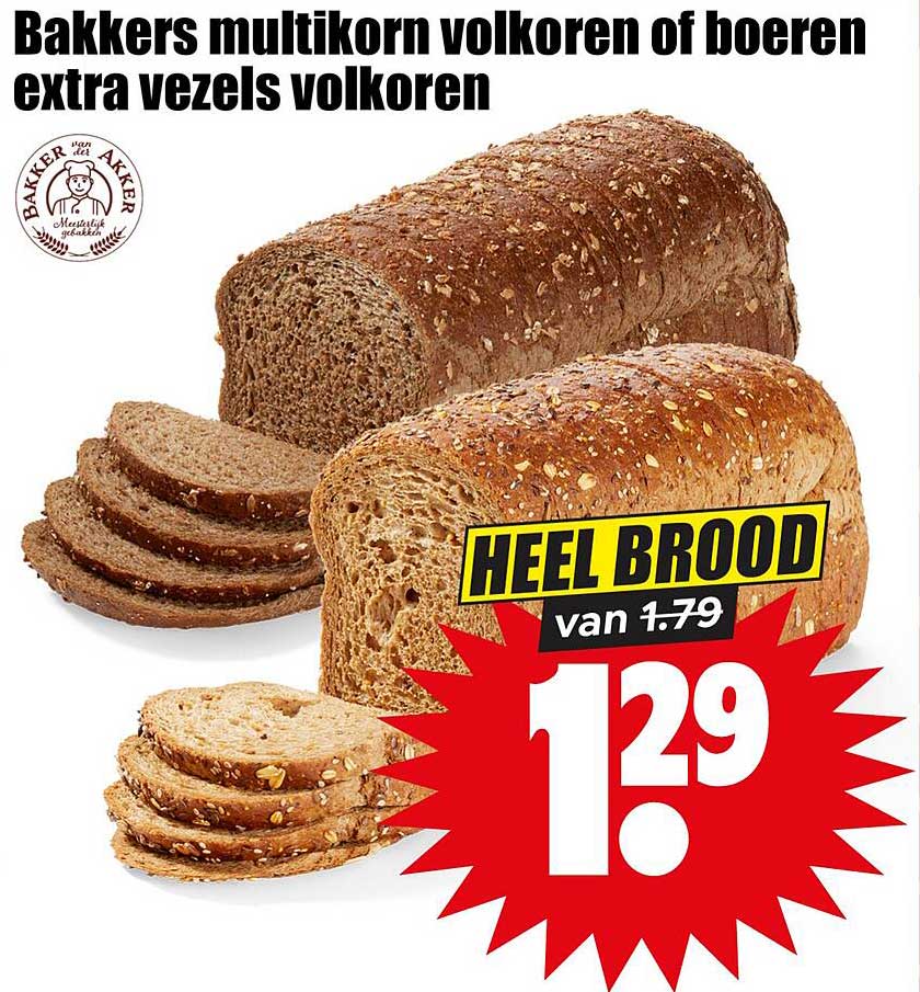 Bakkers multikorn volkoren of boeren extra vezels volkoren