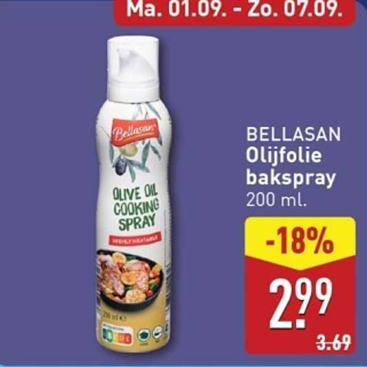 BELLASAN Olijfolie bakspray 200 ml.