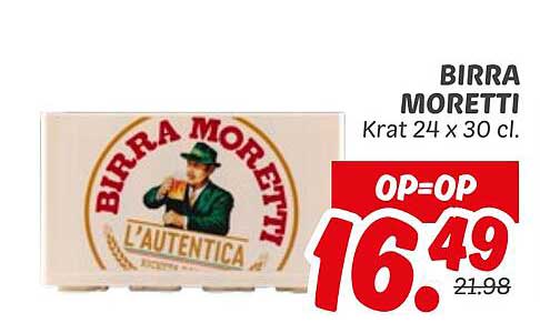 BIRRA MORETTI Krat 24 x 30 cl.