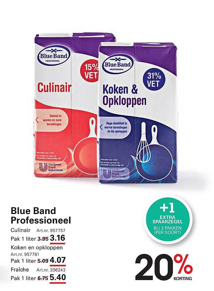 Blue Band Professioneel Koken & Opkloppen en Culinair
