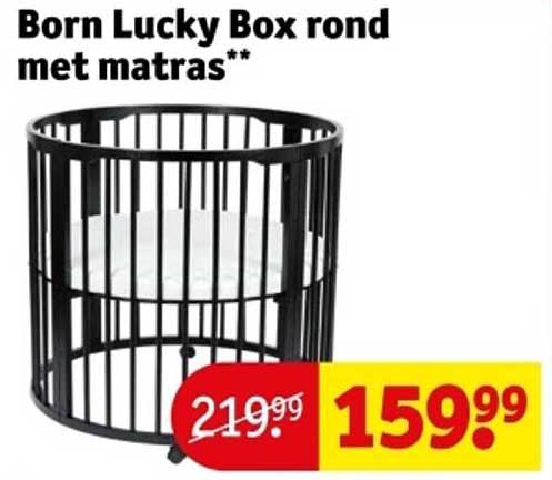 Born Lucky Box rond met matras**