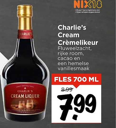 Charlie's Cream Crèmelikueur 700 ML