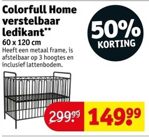 Colorfull Home verstelbaar ledikant** 60 x 120 cm