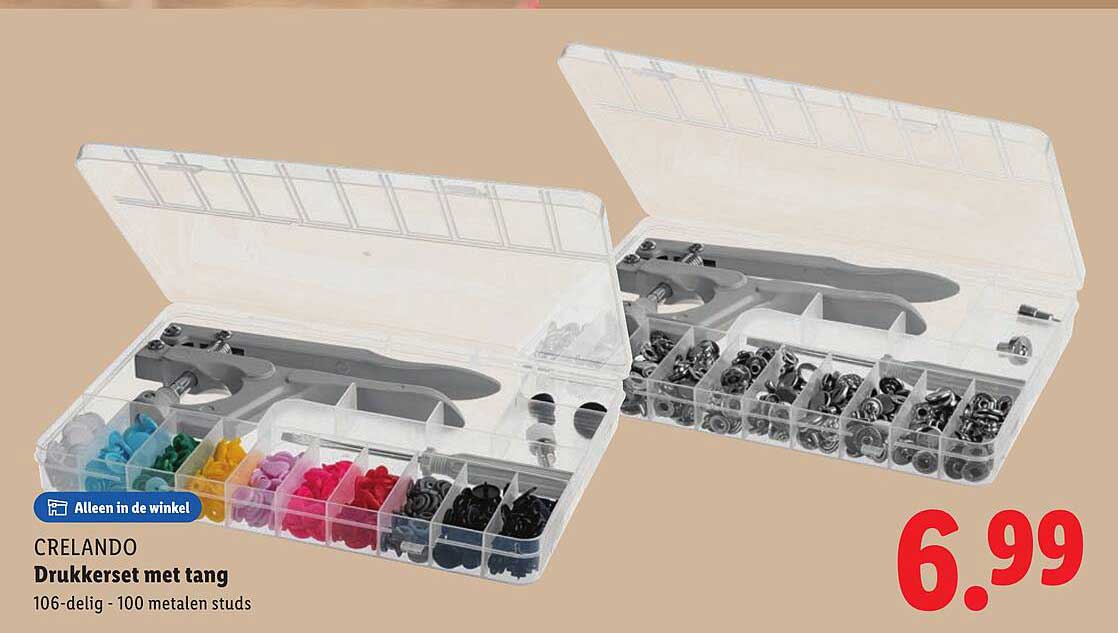 CRELANDO Drukkerset met tang